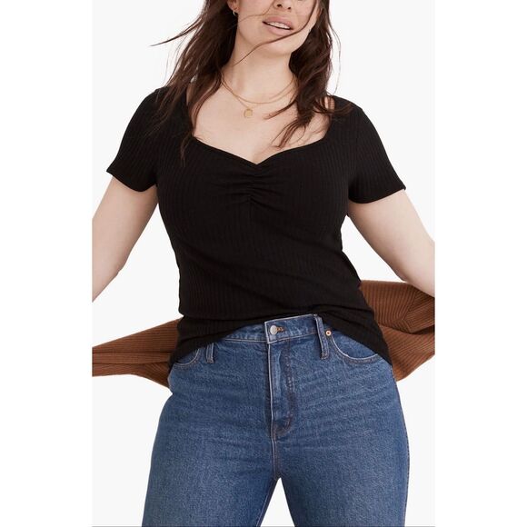 Madewell Ribbed Sweetheart Tee - Picture 4 of 4
